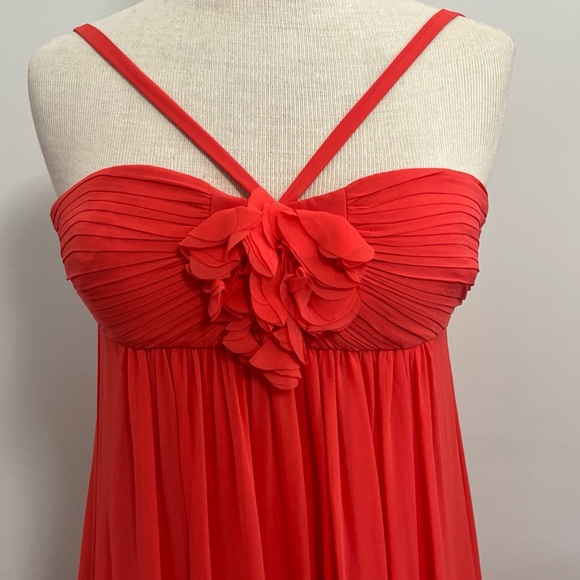 BCBGMaxAzria Silk Chiffon Halter Maxi Dress - Picture 3 of 8